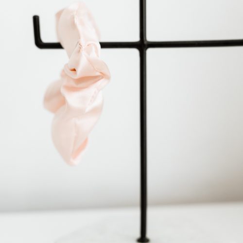 Gold Pink Scrunchie
