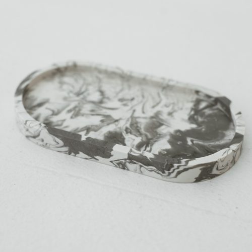 Oval Tray Grey Marble