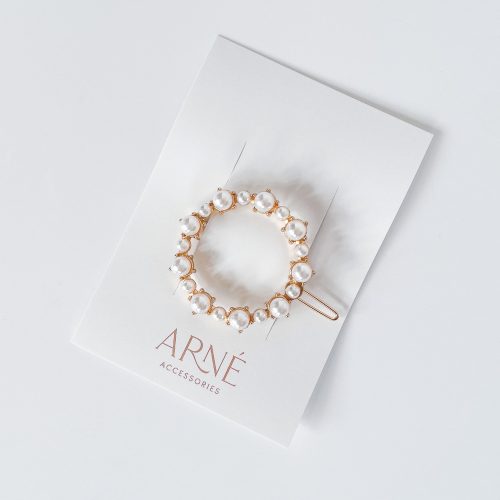 Gold Pearl Clip
