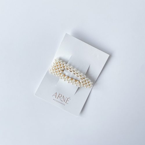 Gold Pearl Triangle Clip