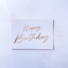 Happy Birthday Card - Gold